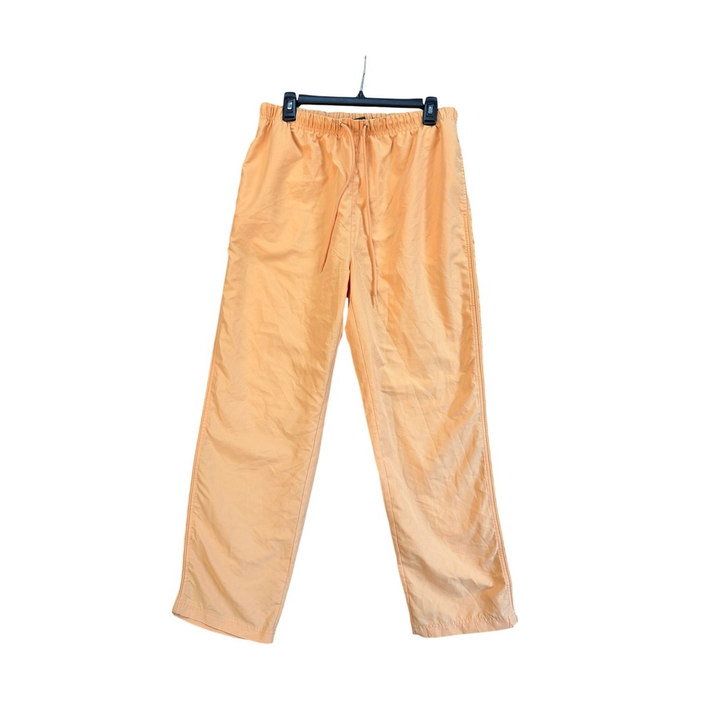 Mountain Lake Mens‎ Medium Peach Orange Track Pants Drawstring Elastic Waist